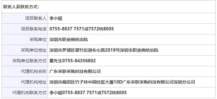 广东深圳经颅多普勒招标公告联系方式